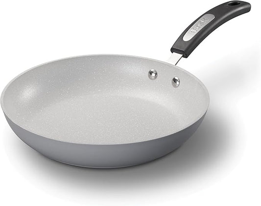 Starfrit The Rock TERRA 28cm (11'') Ceramic Non-Stick Fry Pan - Thick Aluminium Base - PFAS Free - Easy to Clean - Grey