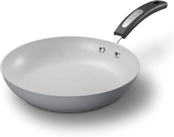 Starfrit The Rock TERRA 24cm (9,5'') Ceramic Non-Stick Fry Pan - Thick Aluminium Base - PFAS Free - Easy to Clean - Grey