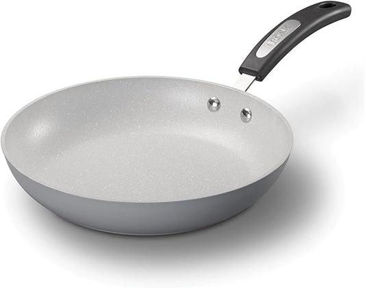 Starfrit The Rock TERRA 24cm (9,5'') Ceramic Non-Stick Fry Pan - Thick Aluminium Base - PFAS Free - Easy to Clean - Grey