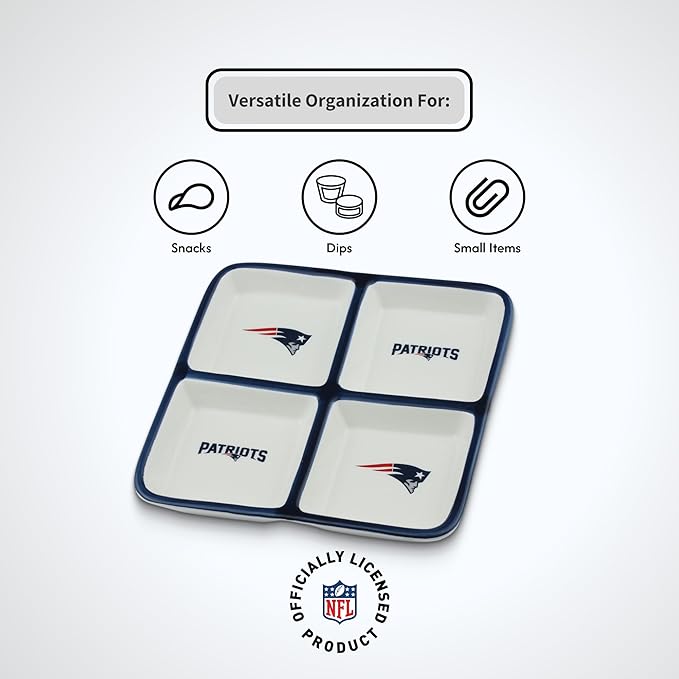 The Memory Company | Licensed NFL 4-Section Ceramic Plate