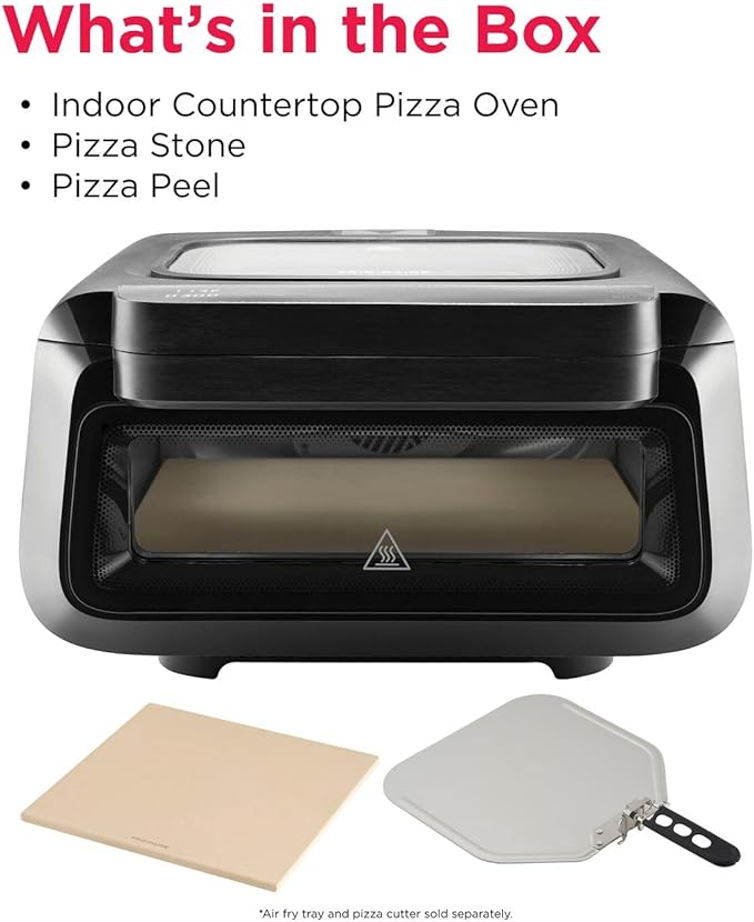 Frigidaire Electric Indoor Pizza Oven ??Reach Temperatures of 700째F ??Stone Bake 12??Pizzas in Minutes ??Portable Countertop Oven with Air Fry and Bake. Peel Included Model FRPO100B