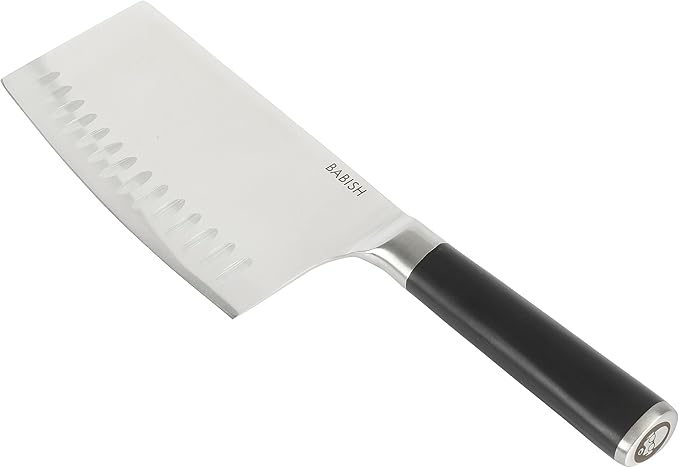 Babish 6.5-Inch Forged Cleaver Knife ??High-Carbon 1.4116 German Steel Full Tang Kitchen Knife for Heavy-Duty Chopping and Slicing