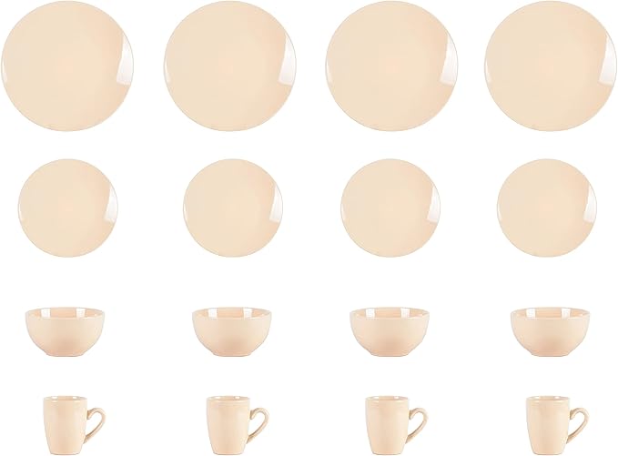 Color Wave Stoneware 16pc Dinnerware Set, Honey Harbor
