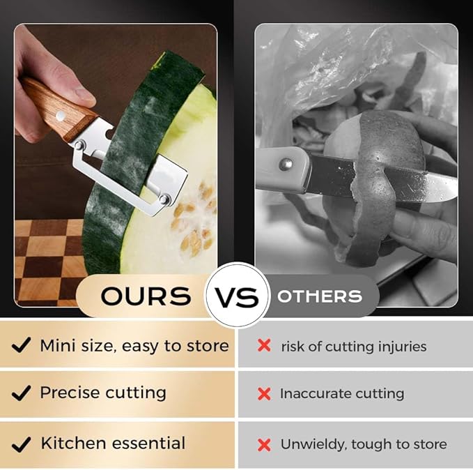 Multi-Functional Vegetable Peeler for Kitchen, Ultra-Sharp Stainless Steel Blade with Wooden Handle and Bottle Opener, For Vegetables or Fruits that Need to Be Peeled (1 Pcs)