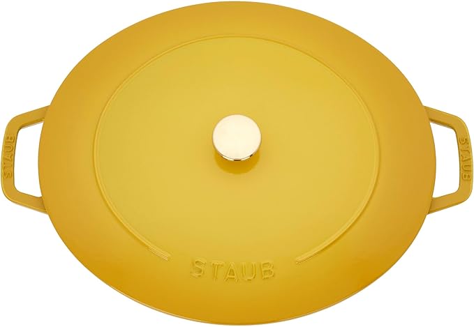 Staub Cast Iron 6.25-qt Shallow Oval Dutch Oven - Citron