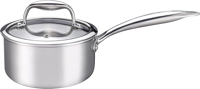 Mini Sauce Pan with Lid,Stainless Steel Butter Warmer Small Pot 13