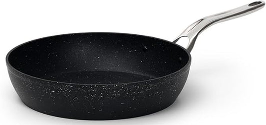 Starfrit The Rock Classic 10" (26cm) Non-Stick Deep Fry Pan - Durable Forged Aluminum - Oven Safe - PFOA Free - Easy to Clean