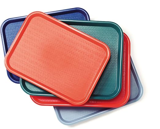Carlisle FoodService Products CT121608 Caf챕 Standard Cafeteria / Fast Food Tray, 12" x 16", Forest Green