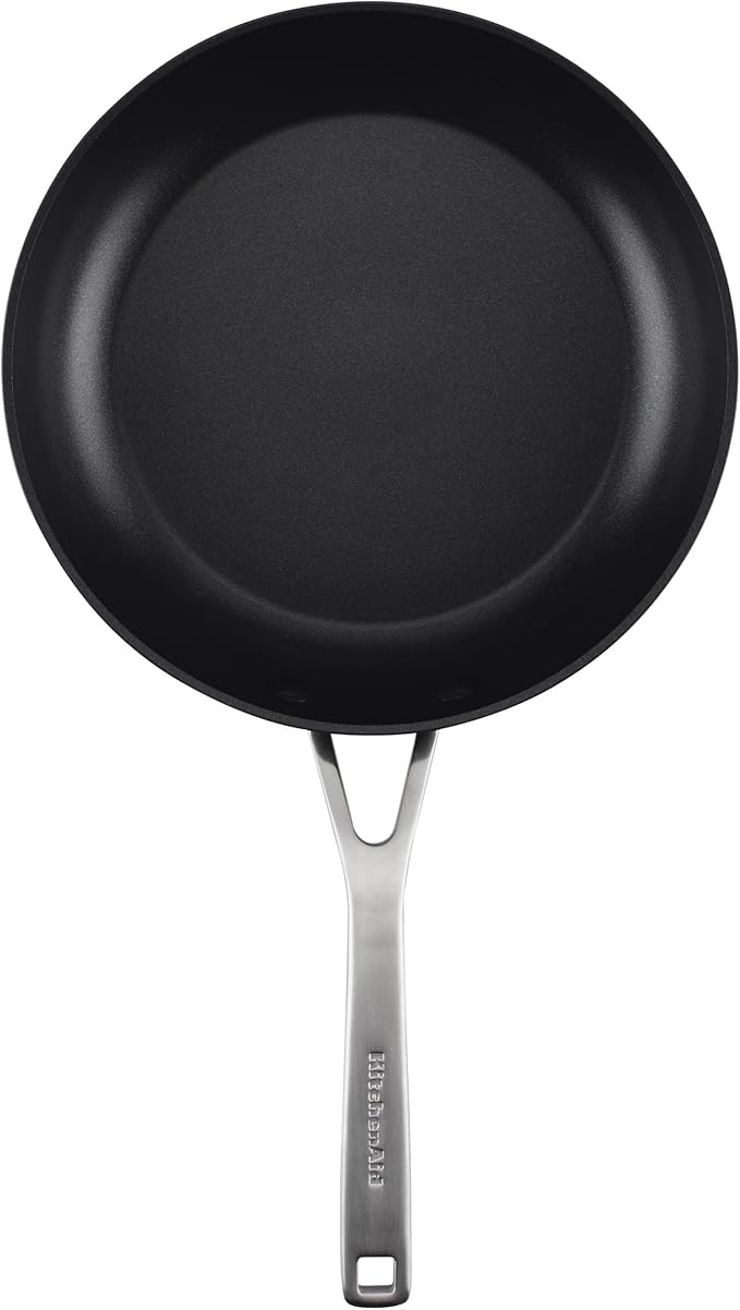 KitchenAid Hard Anodized Induction Nonstick Frying Pan Set With Tempered Lids, 4-Piece - 10 & 12 Inch ??Durable, Even Heating, Oven Safe to 500째F, Dishwasher Safe, Easy-Clean