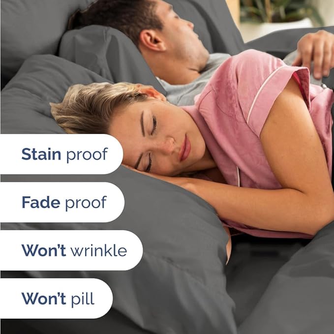 Extra Deep Pocket Cal King Sheets - 4 Piece Breathable & Cooling Bed Sheets - Hotel Luxury Bed Sheet Set - Soft, Wrinkle Free & Comfy - Easily Fits Extra Deep Mattresses - Deep Pocket Charcoal Sheets