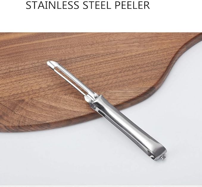 Aniso Kitchen vegetable peeler Stainless steel rotary peeler for vegetable and carrot fruit竊똷ith ergonomic safety and control handle-Dishwasher Safety