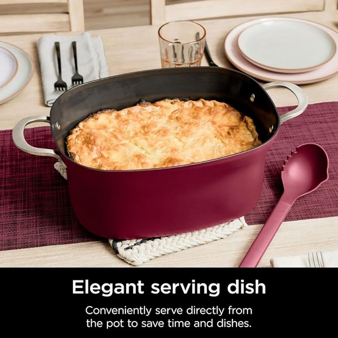 Ninja Foodi Possible 10-in-1 8.5 Qt Programmable Multi-Cooker w/Triple Fusion Heat Technology, MC1000WM Cherry Tarte Red