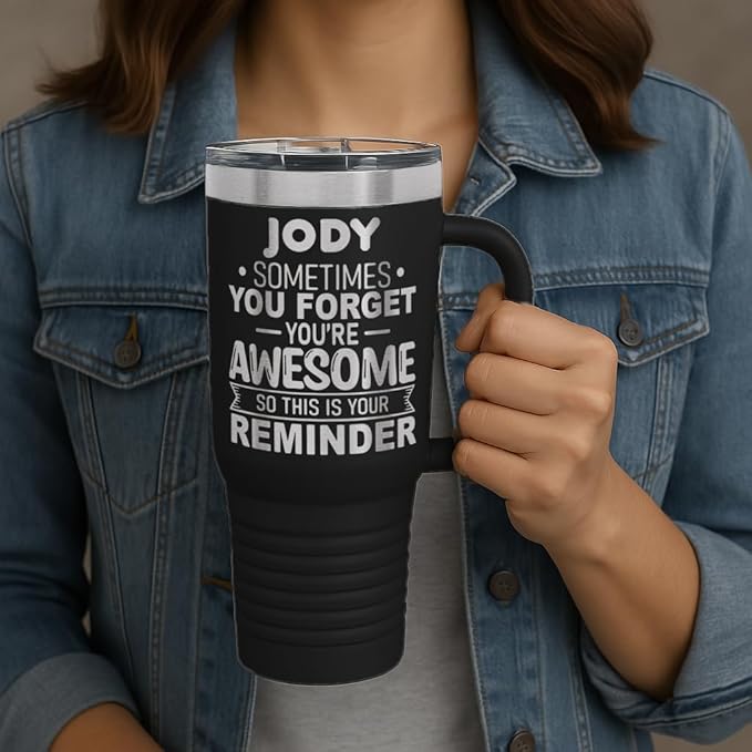 Personalized Inspirational Tumbler, Inspirational Gifts for Men Dad Father Wife Sister Women, Custom Birthday For Him Her, Customized You?셱e Awesome Tumbler, Teacher Coworker Gifts 40oz Black