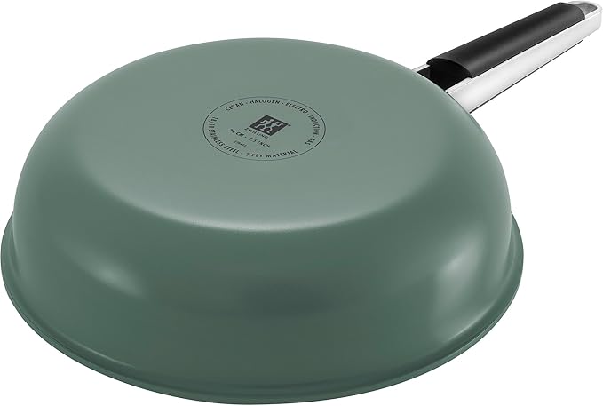 ZWILLING Pure 9.5-inch Stainless Steel Fry Pan, Green