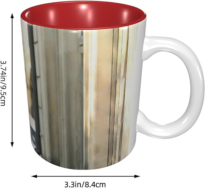 Custom Color Mugs with Partial or Full-Size Printing Customizable Photos and Text Coffee Mugs Creative Multicolor Designs Image (Full-Width, Red)