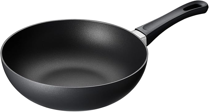 Scanpan Classic 9 1/2 inch Nonstick Stir Fry Pan ??Compatible with Gas and Electric Stovetops, Metal Utensil Safe, Oven Safe to 500째F, Dishwasher Safe, Black, 2435120