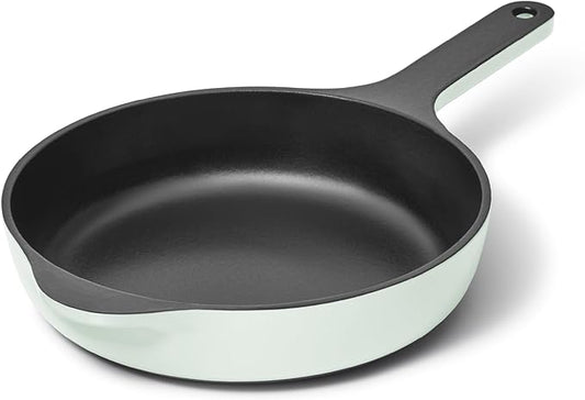 Caraway Cast Iron Skillet - 8??Enameled Cast Iron Pan With 3 Layer Enamel Coating - No Seasoning Required - Compatible With All Stovetops - Free From Forever Chemicals - Light Mist