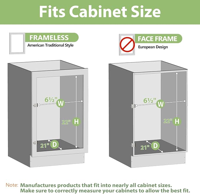 ROOMTEC 3-Tier Pull Out Cabinet Organizer Spice Rack for Narrow Cabinet 6" W x 20쩍" D, Slide Out Wood Shelves Storage for Kitchen