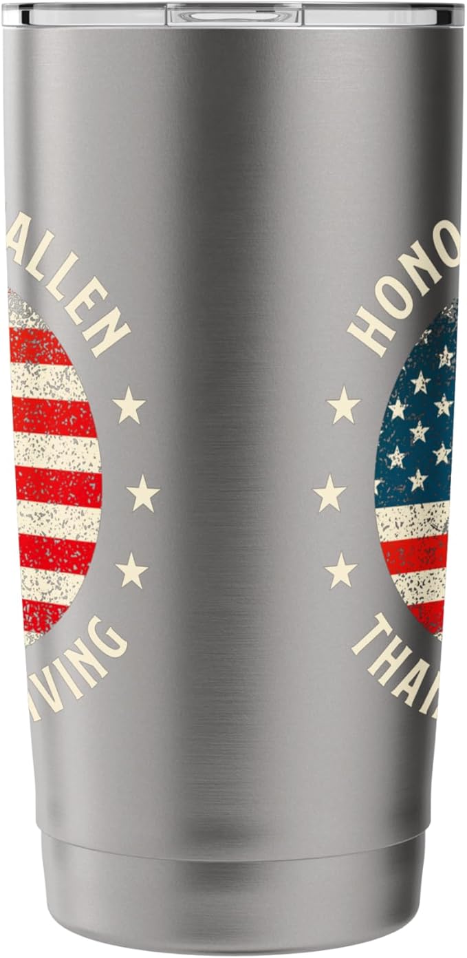 Honor The Fallen Thank The Living - Patriotic Memorial Day Stainless Steel Insulated Tumbler