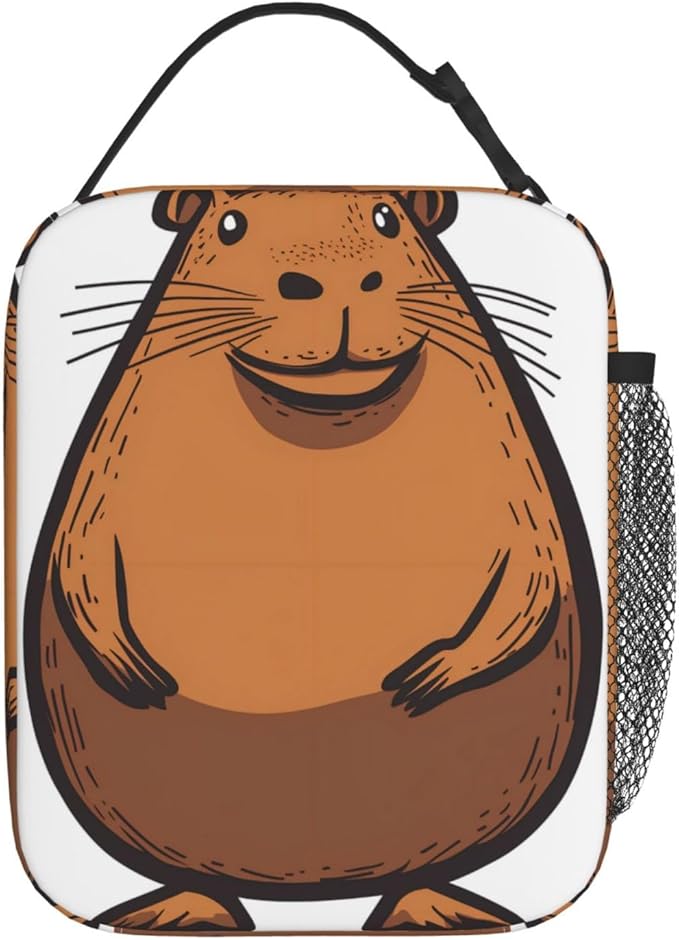 VANZEV Insulated Lunch Box for Women Men, Guinea Pig Theme Lunch Box Reusable Portable Lunch Bag Cooler Tote Waterproof Lunch Container for Office Picnic Work Travel