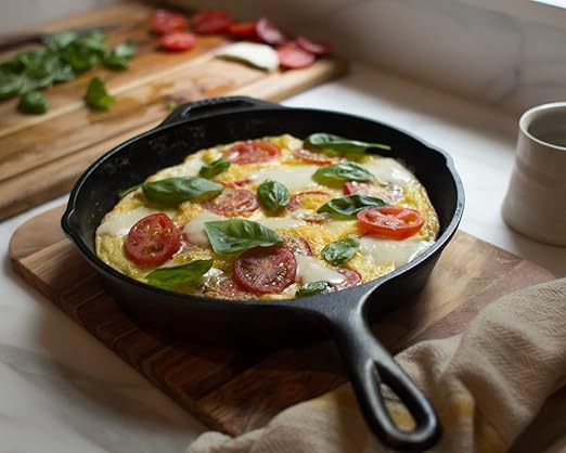 Lodge 8 Inch Cast Iron Pre-Seasoned Skillet ??Signature Teardrop Handle - Use in the Oven, on the Stove, on the Grill, or Over a Campfire, Black