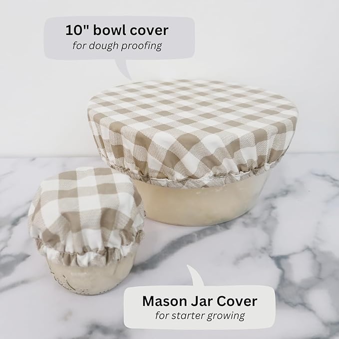 Reusable Bread Bags with Bowl and Jar Cover for Sourdough Bread Proofing Storage