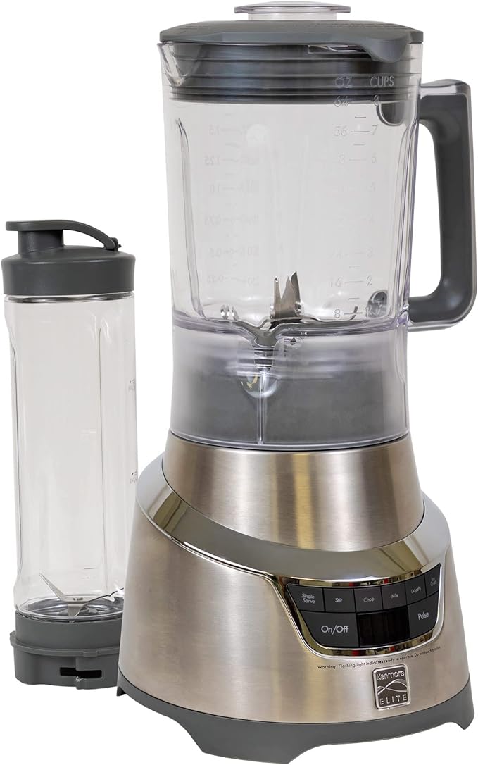 Kenmore Elite Countertop Blender ??Electric Mixer for Smoothies, Ice Crush & Pulse Function, Heavy Duty Pitcher, Kitchen Appliance, Dishwasher-Safe Jar