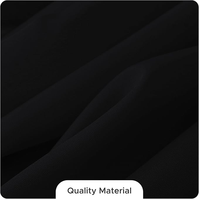 Fitable 8 Pack Round Tablecloths: Stain Resistant Wrinkle Free Circle Table Clothes, Washable Reusable Polyester Table Covers for Wedding Party Birthday Banquet Reception(Black, 120 Inch)