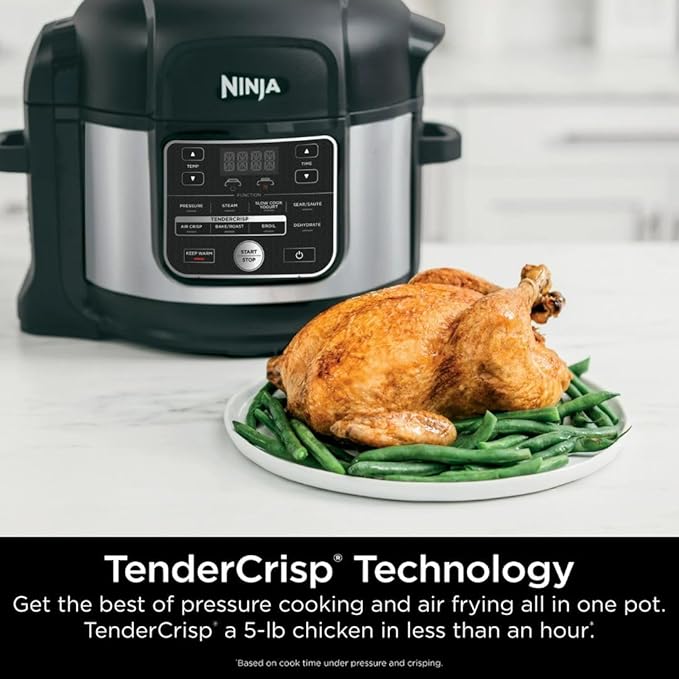 Ninja Foodi 10?‘in?? 6.5?‘Qt Pro Pressure Cooker & Air Fryer with TenderCrisp Technology, Precise Heating & Family?‘Sized Capacity O300 (6.5 Quarts)