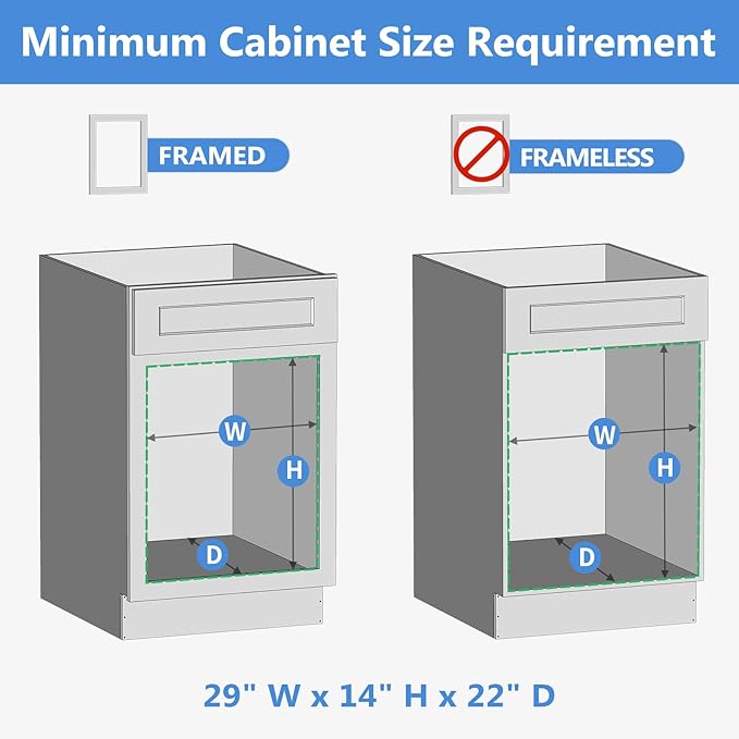 ROOMTEC 2 Tier Individual Pull Out Cabinet Organizer 28쩍"W x 21쩍"D, Slide Out Wood Shelves Organizers, Pull Out Drawers Organization and Storage for Kitchen Cabinet