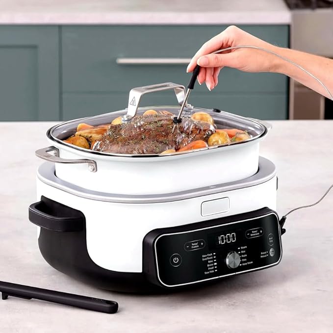 Ninja Foodi PossibleCooker 8.5Qt PRO Plus 11-in-1 Smart Cook System - Multi-Function Rice Cooker, Slow Cooker, Sous Vide with Thermometer - Electric Pot for Kitchen Appliances