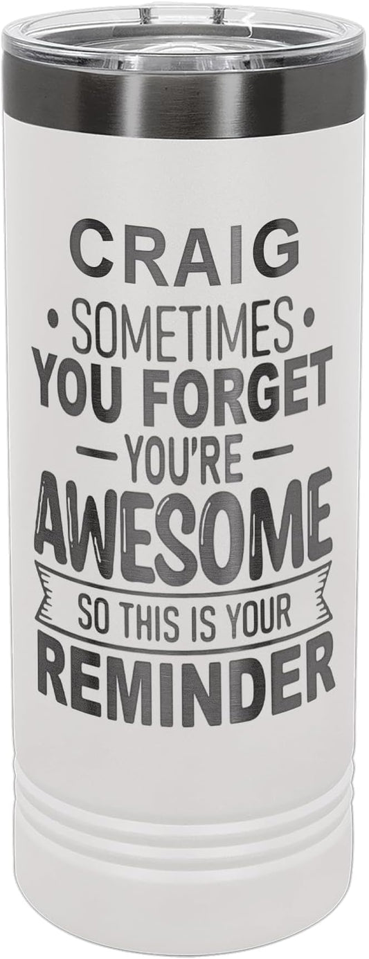 Personalized Inspirational Tumbler, Inspirational Gifts for Men Dad Father Wife Sister Women, Custom Birthday For Him Her, Customized You?셱e Awesome Tumbler, Teacher Coworker Gifts 22oz White Black