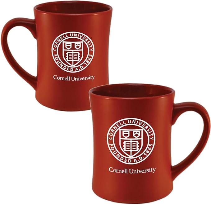 Cornell Big Red Ceramic 16oz Sculpted Mug ??Official Team Logo Coffee Cup ??Handwash Recommended ??Individually Boxed