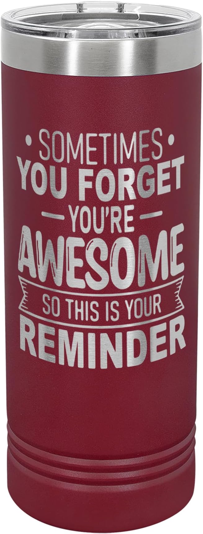 Spotted Dog Company Inspirational Tumbler, Inspirational Gifts for Men Dad Father Wife Sister Women, Birthday For Him Her, You?셱e Awesome Tumbler, Teacher Coworker Gifts 22oz Maroon