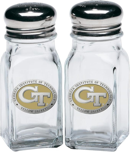 Heritage Pewter GT Salt and Pepper Shaker Set of 2 Bottles | Expertly Crafted Pewter Glass