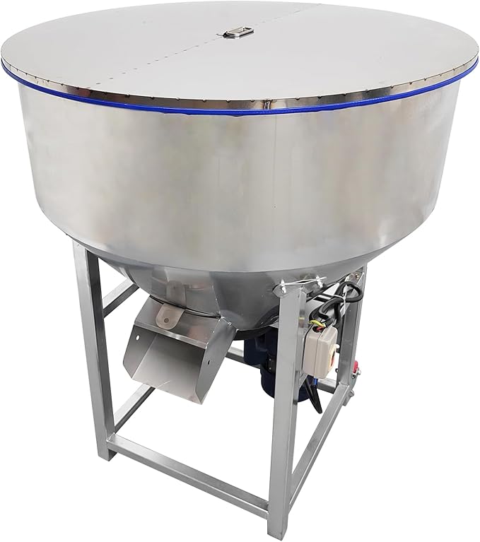 220V 4KW Powder Mixer Blender Mixing Machine Stainless Steel Plastic Mixer Mixing Capacity 440 lbs Vertical Feed Mixing Machine for Dry Grain Granule
