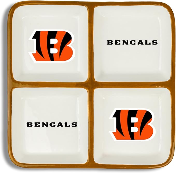 The Memory Company | Licensed NFL 4-Section Ceramic Plate