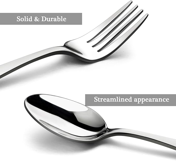 HaWare Silverware Set for 8, 40-Piece Heavy Duty Stainless Steel Flatware Utensils, Food Grade Cutlery Set Including Knife Fork and Spoon, Modern Tableware for Home and Restaurant, Dishwasher Safe