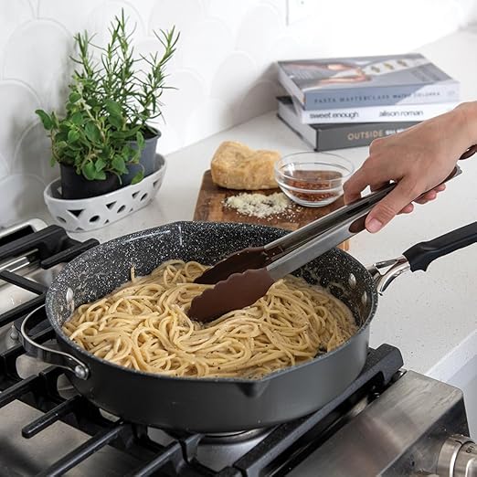 Nordic Ware Verde Ceramic Nonstick 12 Inch Skillet with Lid