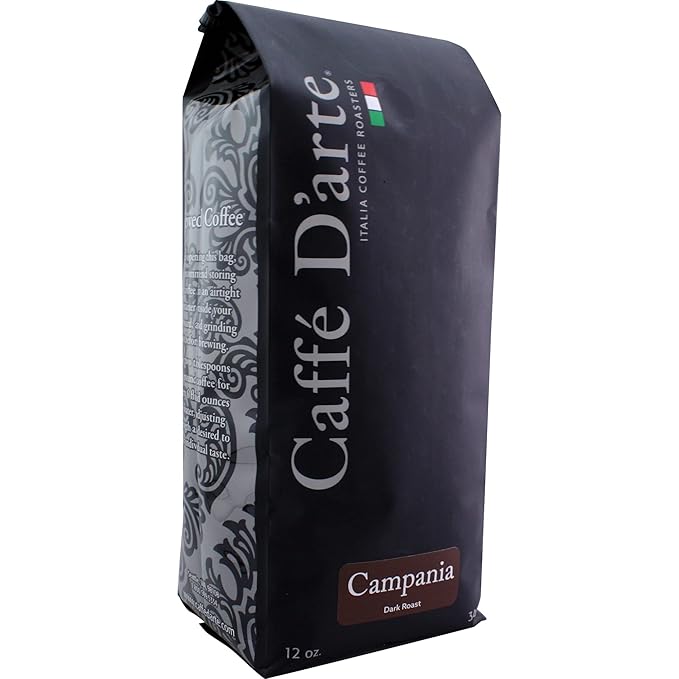 Caff챕 D'arte Campania Whole Bean Coffee ??Medium Roast, Smooth & Balanced Flavor with Sweet Notes ??Fresh Roasted in Seattle ??12 oz Bag