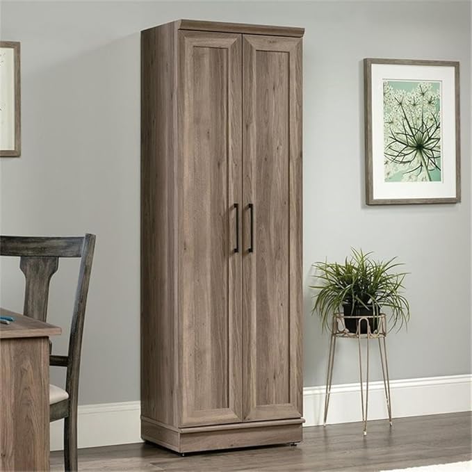 BOWERY HILL Engineered Wood Storage Cabinet in Salt Oak Finish