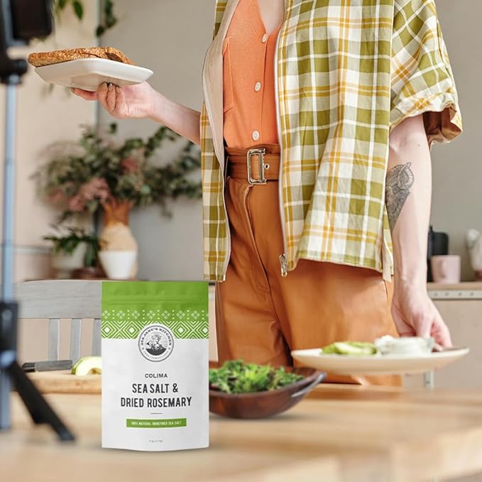Colima Sea Salt New Flavors - 100% Natural Flaky Sea Salt With Four Different Flavors - Hand Harvested & Unrefined - For Meats, Vegetables, Grains, & Other Food - Organic Flaky Salt