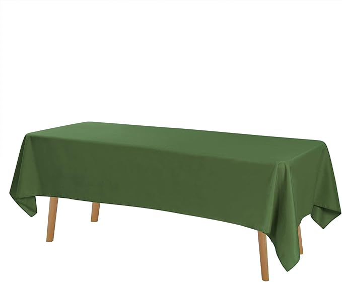 Cupuamon Rectangle Tablecloth 60x102 inch Washable Polyester Fabric Table Cloth for Wedding Party Dining Banquet Decoration（60x102, Willow）