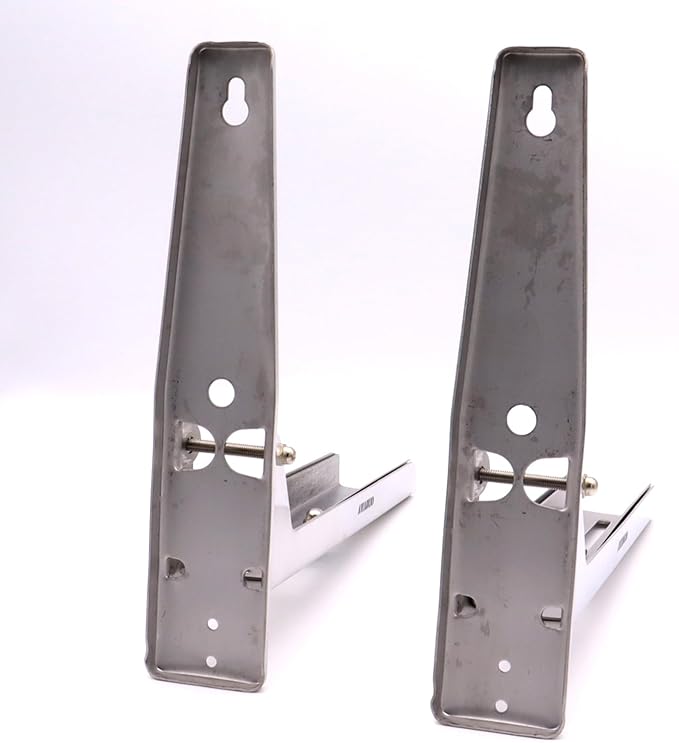Stainless Steel Microwave Oven Rack, Retrackable Foldable Microwave Oven Wall Mounted Stand Holder Rack Bracket With Two Hooks