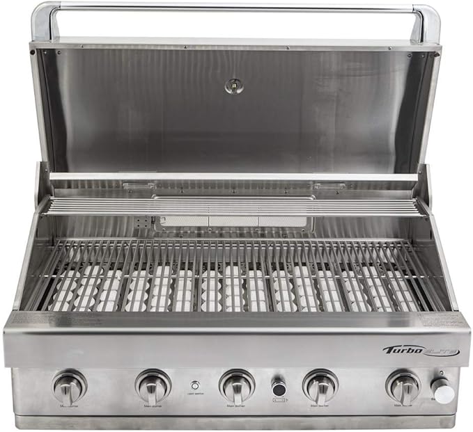 Turbo Elite 38-inch 5-Burner Built-In BBQ Gas Grill - Natrual Gas
