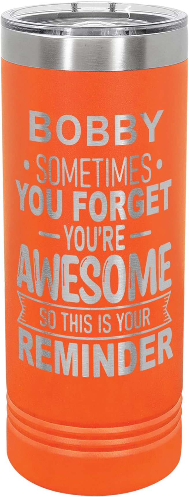 Personalized Inspirational Tumbler, Inspirational Gifts for Men Dad Father Wife Sister Women, Custom Birthday For Him Her, Customized You?셱e Awesome Tumbler, Teacher Coworker Gifts 22oz Orange