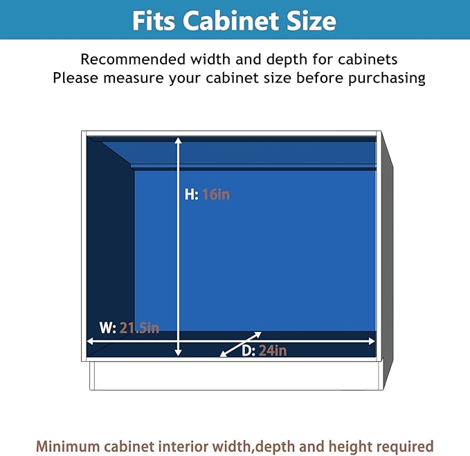 LOVMOR 2 Tier Individual Pull Out Cabinet Organizer 19쩍" W x 21쩍" D, Slide Out Kitchen Cabinet Storage Sliding Shelves