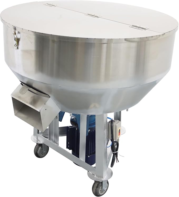 220V 4KW Powder Mixer Blender Mixing Machine Stainless Steel Plastic Mixer Mixing Capacity 440 lbs Vertical Feed Mixing Machine