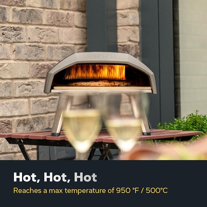Ooni Koda 12 Gas Pizza Oven ??12" Outdoor Pizza Oven Cooks Pizza in 60 Seconds, Includes 28 mBar Regulator and Gas Hose, Propane Grill Reaches 950째F