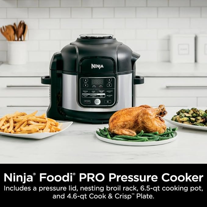 Ninja Foodi 10?‘in?? 6.5?‘Qt Pro Pressure Cooker & Air Fryer with TenderCrisp Technology, Precise Heating & Family?‘Sized Capacity O300 (6.5 Quarts)